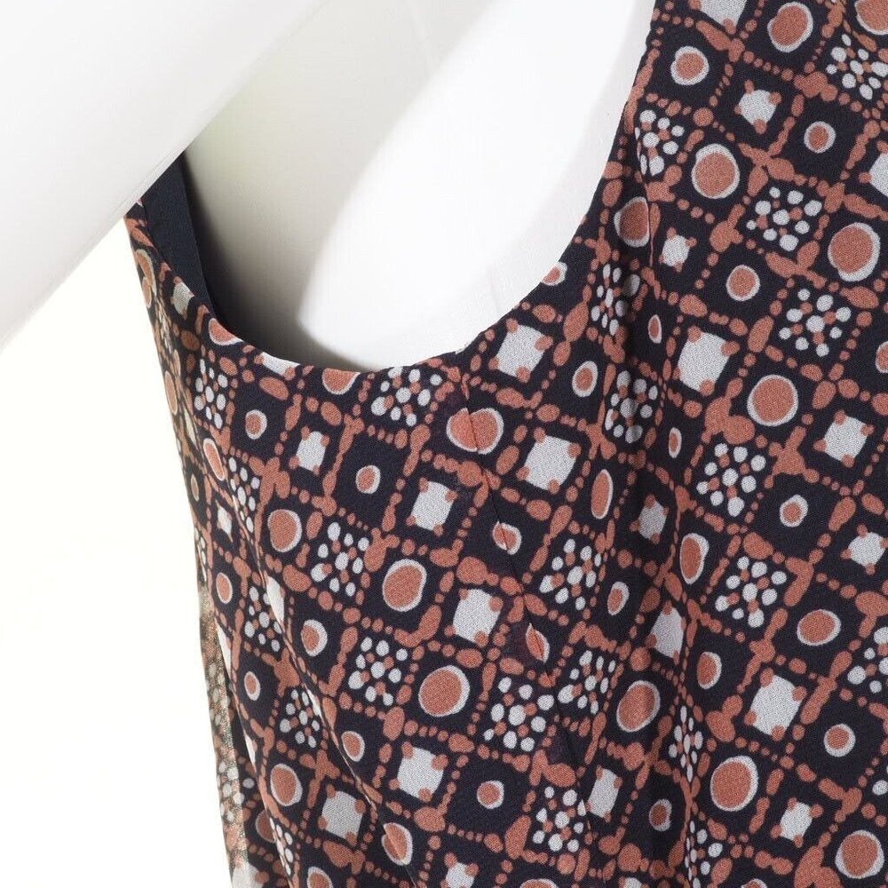 Ann Taylor Loft Geometric Sleeveless A-Line Dress Size 4 - Picture 8 of 10